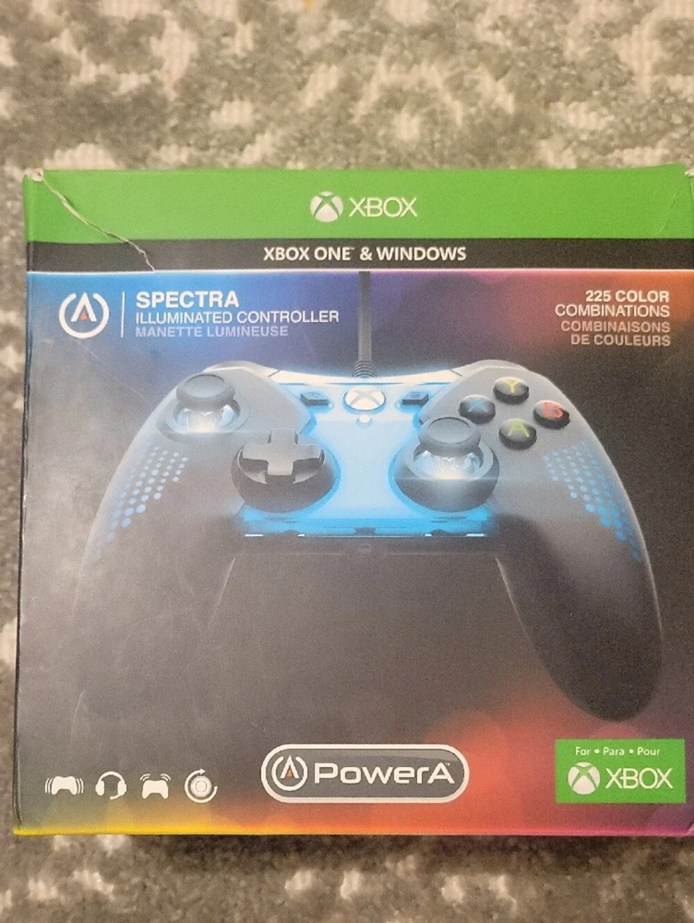 Spectra Illuminated Wired Xbox Controller - Black & Blue